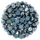 Czech 2-hole Cabochon beads 6mm Jet Celsian Full